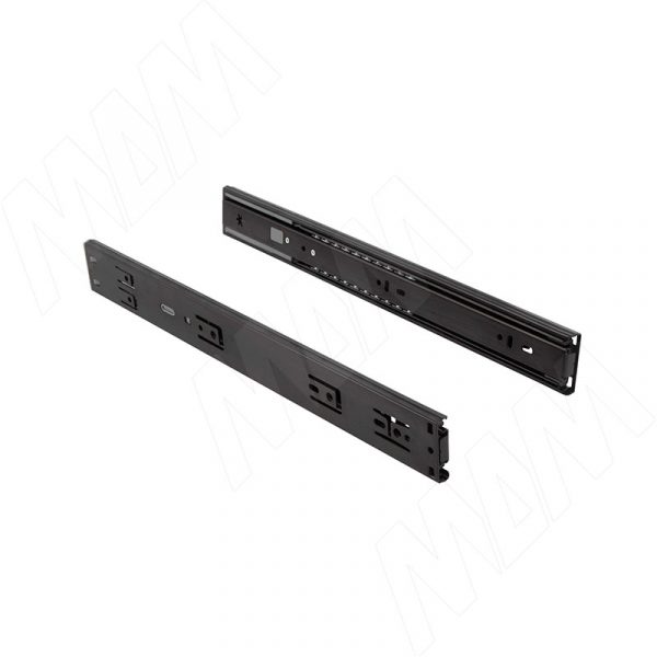 VEKTOR BS45 STANDARD SOFT направляющие 450 мм, шариковые, h45, полн. выдвижения, плав. закрывания, черные