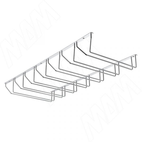 Секция из 7-ми бокалодержателей, крепл. на саморезы, хром