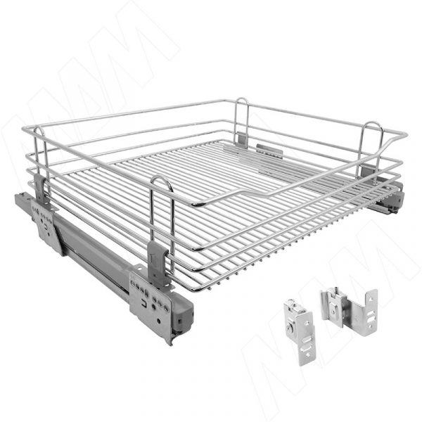ROUND Корзина 400 мм, H 170 мм, с боковым креплением, креп. фасадов, направляющие Nova Pro