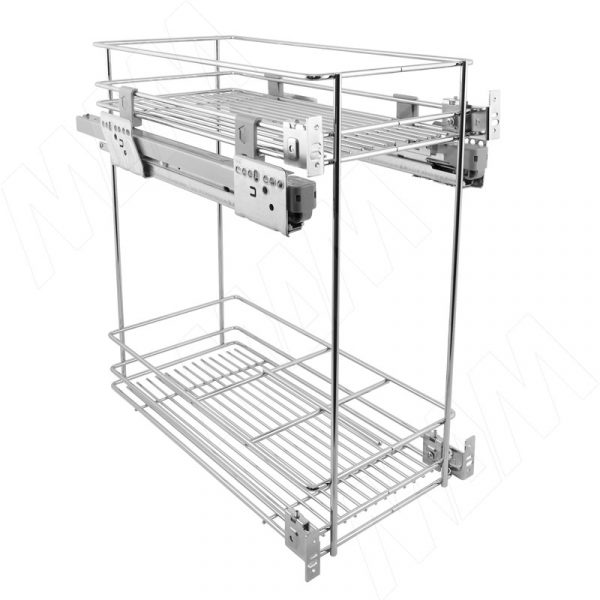 ROUND Двухуровневая корзина, 300 мм, с боковым нижн. креплением, направляющие Nova Pro