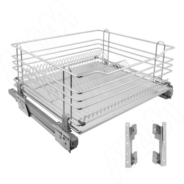 ROUND Корзина-посудосушитель 450 мм, с алюм. поддоном., креплением фасадов, направляющие Nova Pro