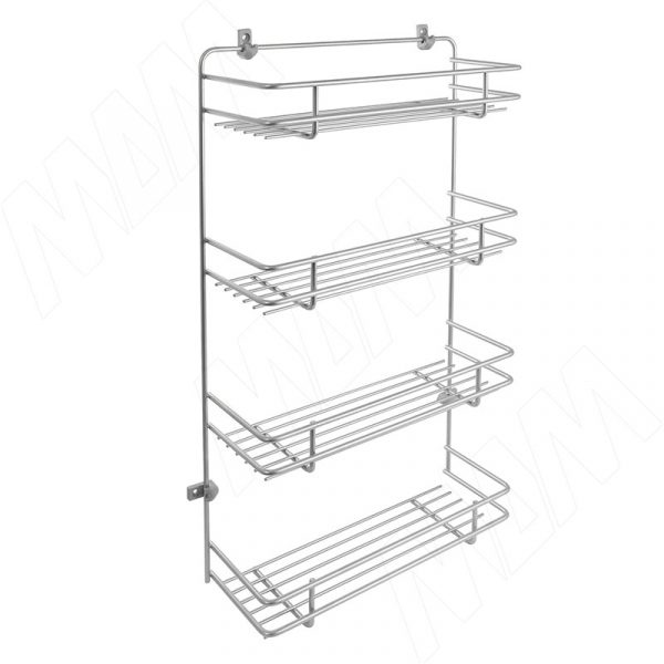 BASE Полка четырехуровневая, металлик серебристый